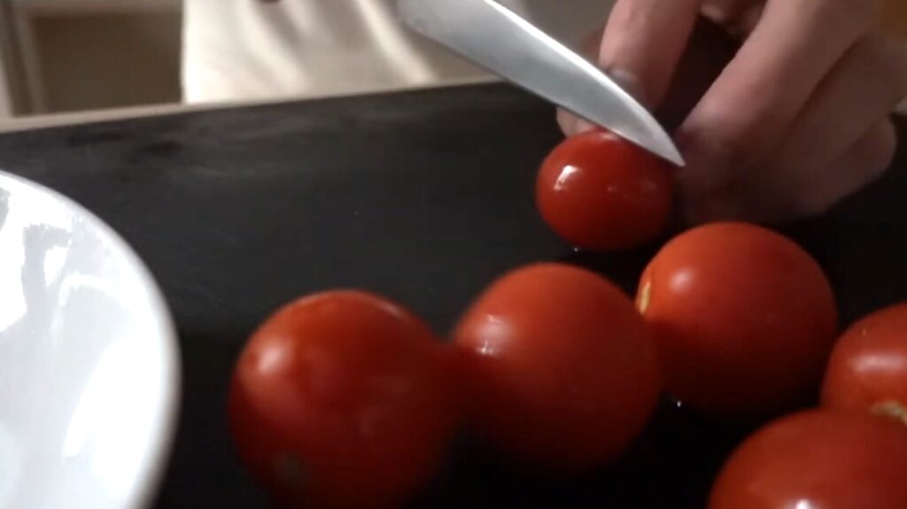 ミニトマトのペペロンチーノ