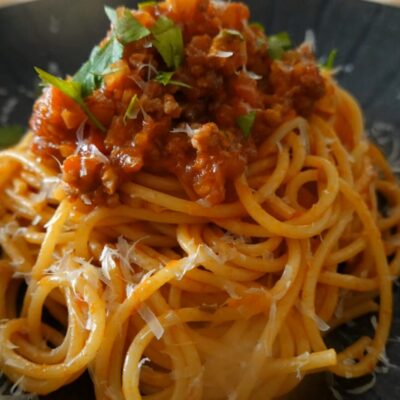 ミートソースパスタ