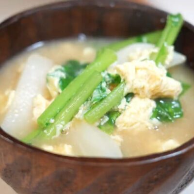かぶとたまごの味噌汁