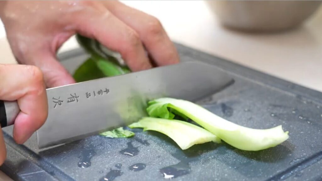 豚肉とチンゲン菜の梅和え