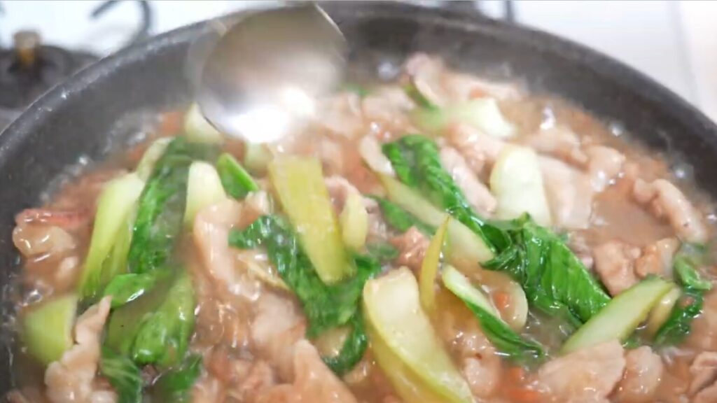 豚肉とチンゲン菜の梅和え