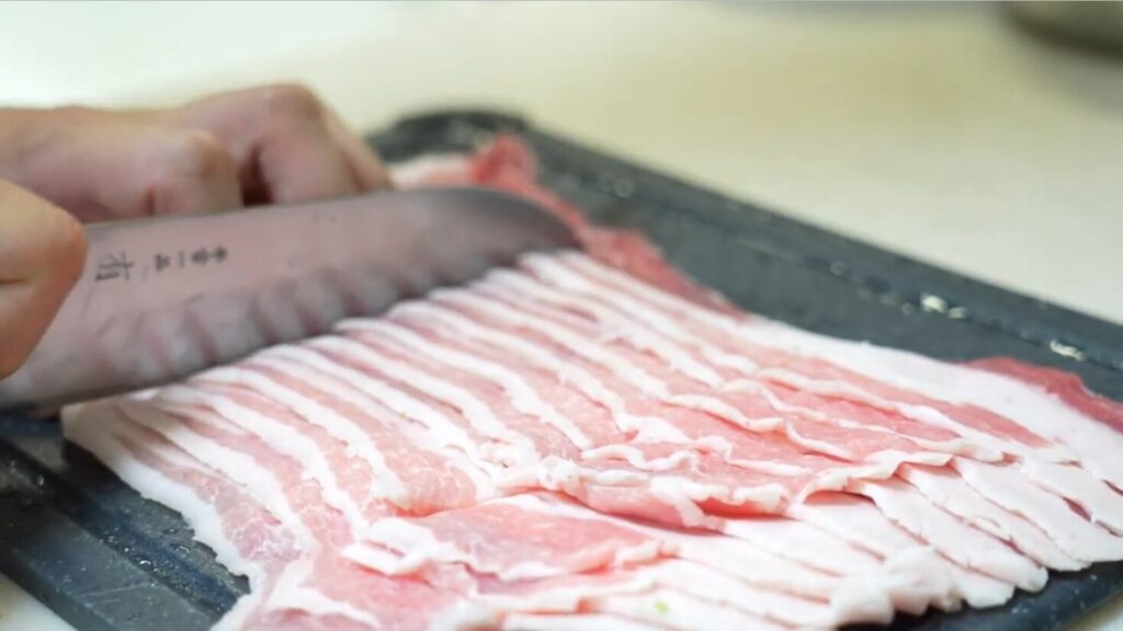 豚肉とチンゲン菜の梅和え