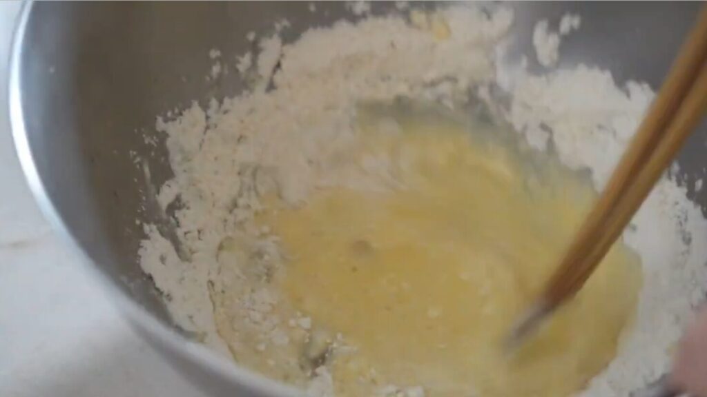 茶そばとゴボウのかき揚げ