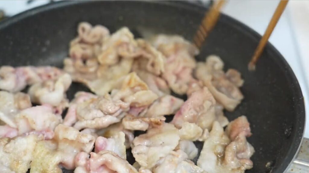 豚肉とチンゲン菜の梅和え